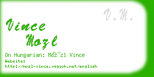 vince mozl business card